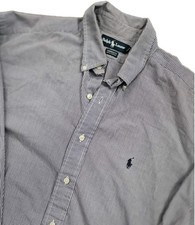 Ralph Lauren Yarmouth Button Down 100 Cotton Shirt Men's 17 34/35 Purple Check