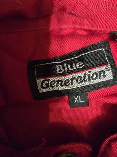 HONDA Blue Generation XL Long Sleeve Button Down Shirt RED $24.00 - Picture 6 of 6