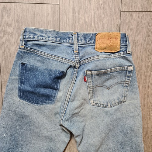 Vtg Levi's 501 Selvedge Denim Jeans 1980s Original Rare Made In USA W27 L28 - Picture 3 of 12