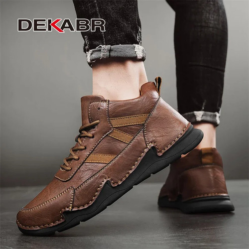 Men Snow Boots Fashion Waterproof Comfortable Lace Up Wear-Resistant Ankle Boots - Picture 5 of 19