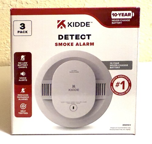 Kidde 20SD10-V 3er Pack Detektor mit photelektrischem Sensor und Sprachwarnungen - 2024 - Bild 3 von 6