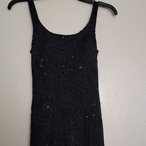 Alex Evenings Dress 12 Silk Beaded Whimsigoth Grunge Fairy Hanky Hem Witchy Y2K - Picture 13 of 16
