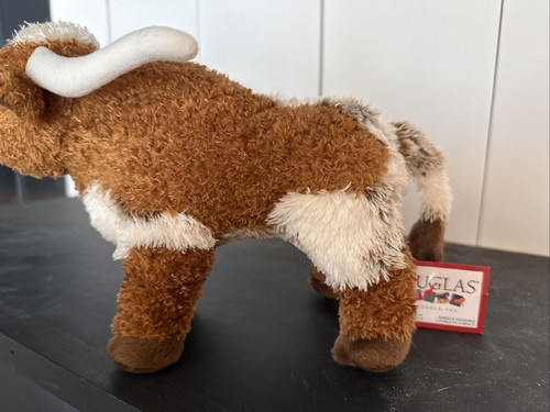 T-BONE Plush TEXAS LONGHORN BULL Stuffed Animal Douglas Cuddle Toys 9” Cow - Picture 2 of 12