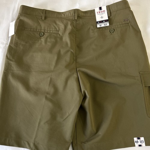 IZOD Explorer Cargo Shorts Olive Army Green Sz 40 Inseam 10.5” Mens - Picture 6 of 9