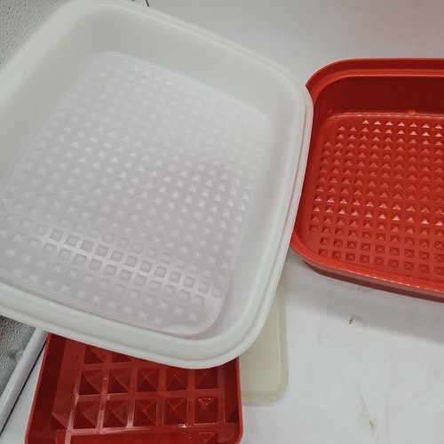 Vtg. Tupperware Season Serve Meat Marinade Cont. #1518 Deli Cont. #816 Paprika - Picture 6 of 6