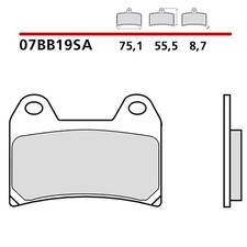BREMBO FRONT BRAKE PADS KIT FIT ON DUCATI MONSTER DARK/CITY 00-01-COD. 07BB19SA