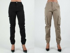 New Solid Women's Military Hiking Cotton Twill Utility Khaki Cargo Pants