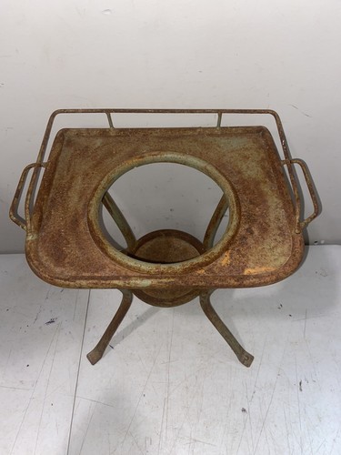 Vintage Enamel Wear Wash Stand 13 1/2" Tall Top 13"x 10" 8" Bowl - Picture 4 of 14