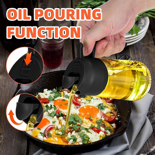 2 in1 Olive Oil Sprayer Dispenser Baking Cooking BBQ Spray Bottle Kitchen Tool - Picture 5 of 12