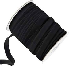 1/2 Inch x 50 Yards Double Fold Bias Tape Bias Binding Tape for Sewing Black