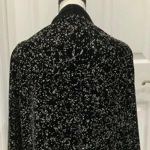 Another Thyme, vintage black, gold and silver evening jacket, size XL - Picture 4 of 4