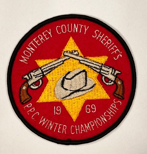 Monterey County California Sheriffs Department 1969 Police Pistol Combat Patch - Picture 1 of 4