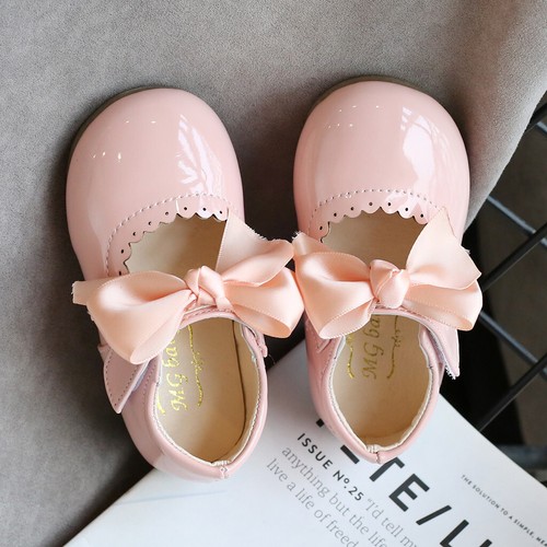 Toddler Infant Kids Baby Girls Butterfly Knot Princess Leather Shoes Sandals - Picture 22 of 32