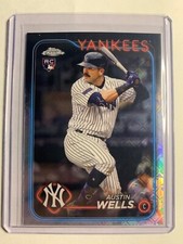 2024 TOPPS CHROME LOGOFRACTOR AUSTIN WELLS #281 ROOKIE NEW YORK YANKEES