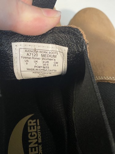 NEW Avenger Womens Foreman Work & Safety Boots Size 9 Composite Toe Brown Romeo - Picture 12 of 18