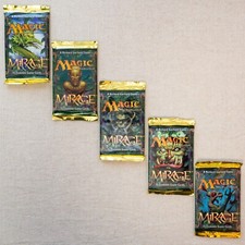 MTG: 5 MIRAGE Sealed Booster Pack Lot from Box -  1 of Each Art Cover - English