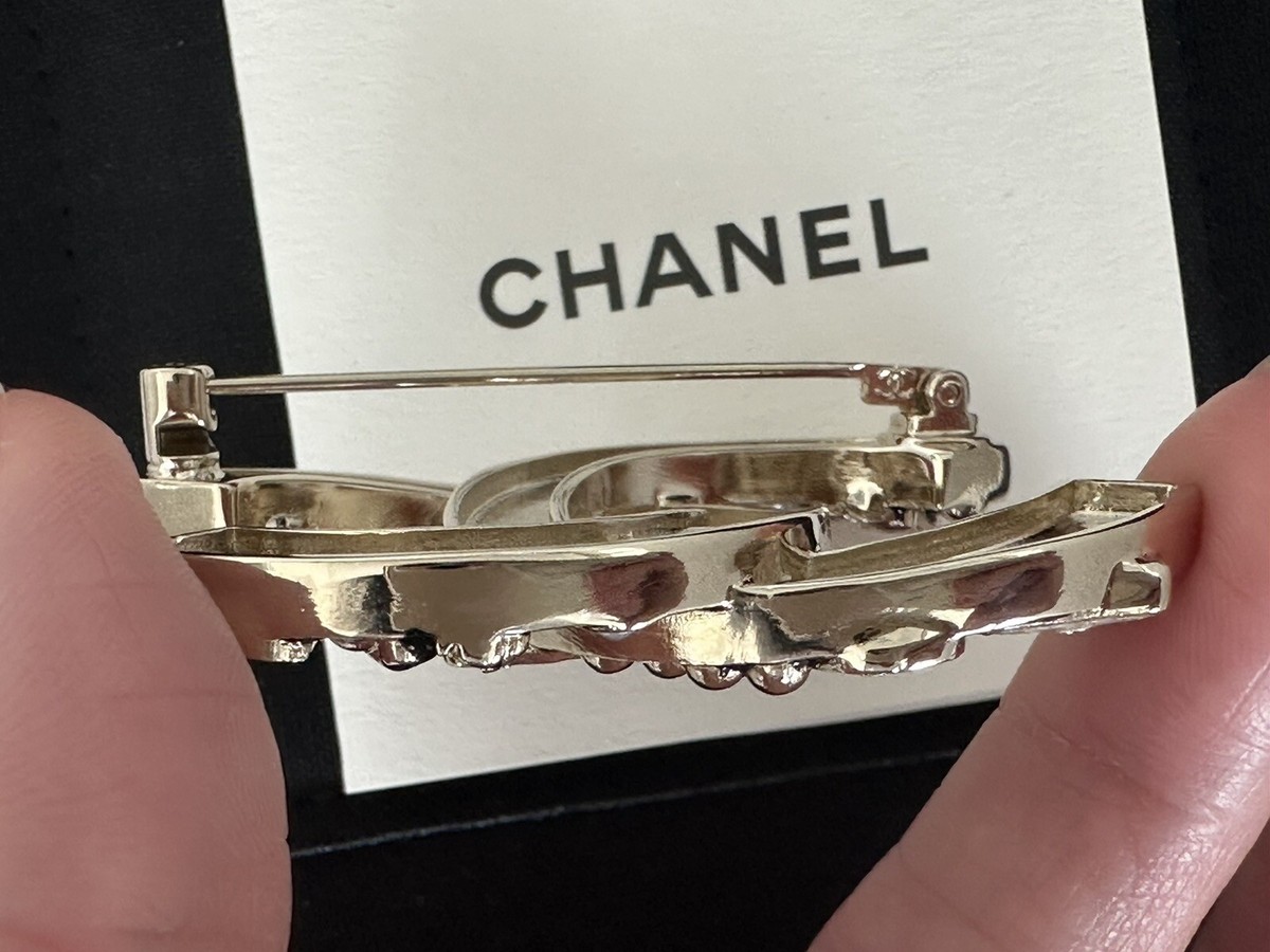 BNIB 100%AUTH 24S Chanel Black Fancy CC Logo Brooch Metal BNIB 100%AUTH 24S Chanel Black Fancy CC Logo Brooch Metal