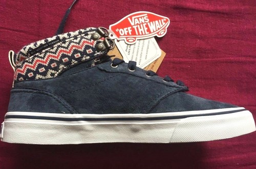 Chaussures VANS bleu hors du mur MTE cuir de montagne filles Royaume-Uni 3 neuves Ex Disp - Photo 1/3