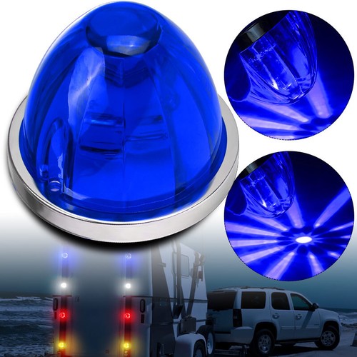 4X LED Side Marker Watermelon Lights Big Indicator Clearance Truck Trailer Blue - Picture 10 of 12