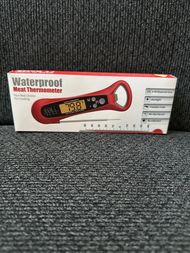 Meat Thermometer Digital Instant Read Meat Thermometer Waterproof Backlight