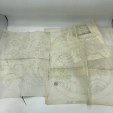 Antique Strawbridge & Clothier 4 Linen Patterns Happy Home Work Scrollwork 