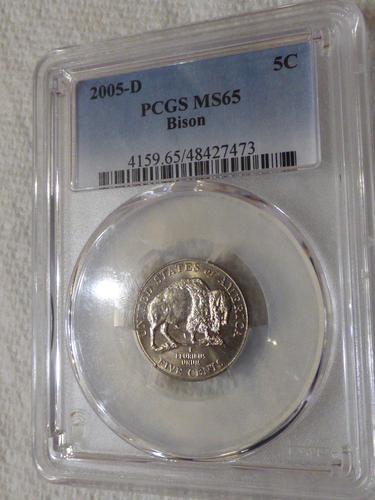 2005 D Rare Bison Nickel PCGS MS65