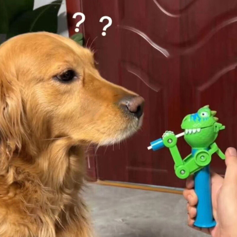 2Pcs Funny Dinosaur Robot Lollipop Toy Cat Teaser Stick Catnip Toy Pet