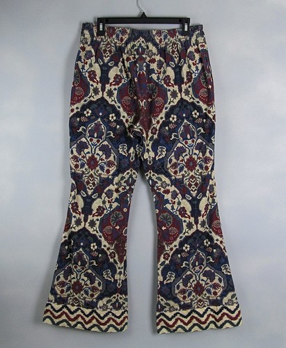 Anthropologie Ranna Gill Pants Womens L Flare Geometric Floral Print New NWT - Picture 5 of 9