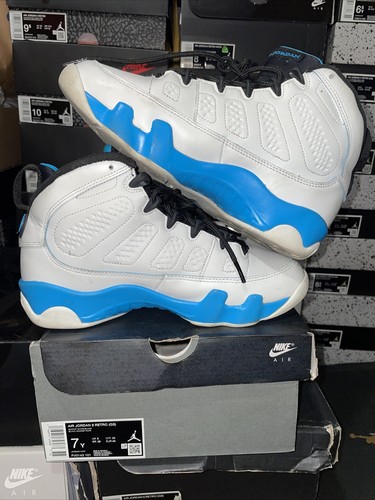 AIR JORDAN 9 RETRO (GS) "POWDER BLUE" 2024 SIZE 7Y FV0143-101 - Picture 5 of 6