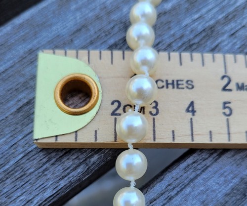 Collar de perlas sintéticas de una sola hebra elegante de 17" de colección de lote antiguo - Imagen 6 de 7