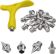 Track Spikes 1/4inch for Men Shoes Stainless Steel Replacement Wrench 48pcs New
