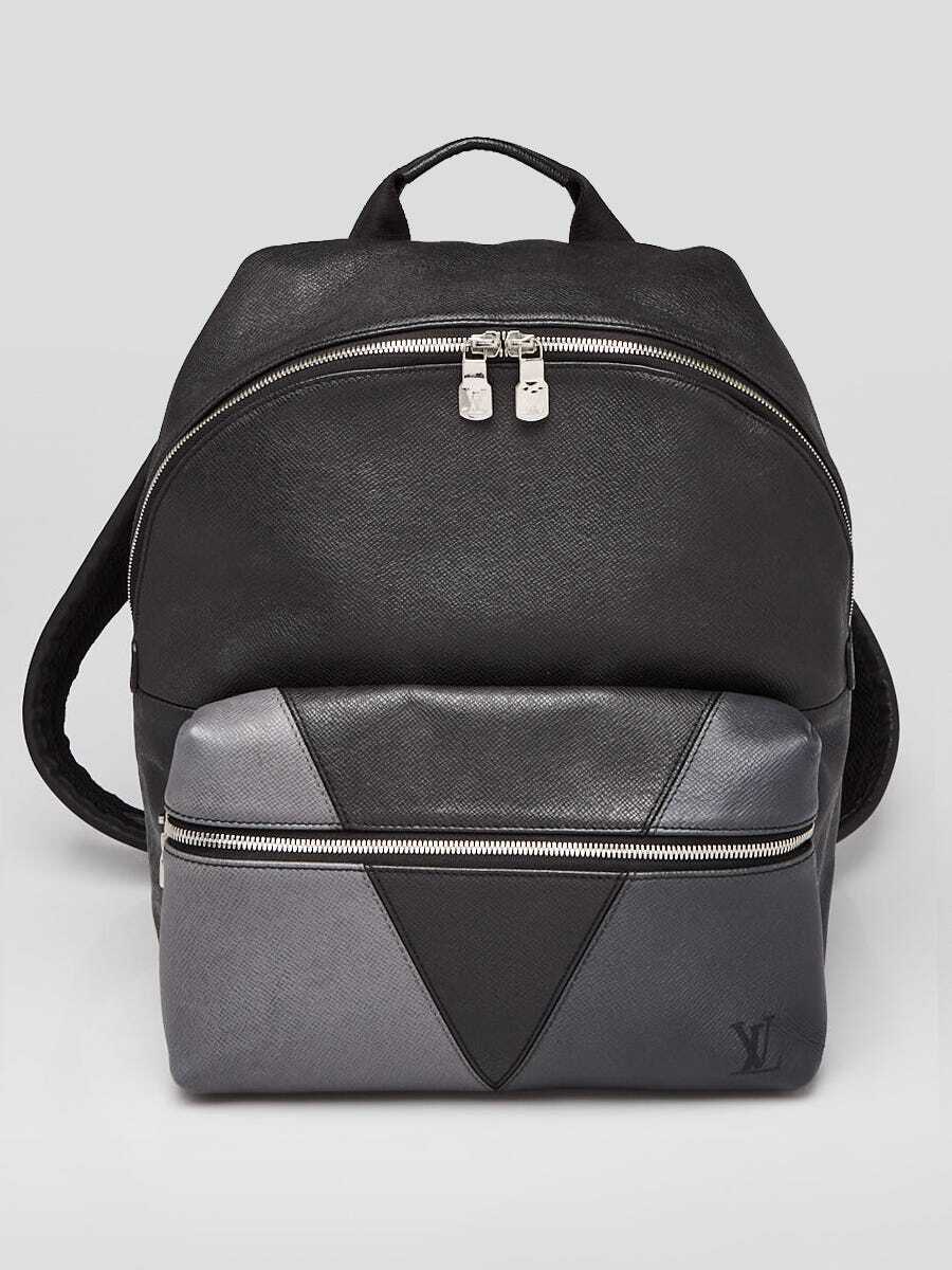 Louis Vuitton Grigori Backpack タイガレザー Louis Vuitton Black/Grey Taiga Leather Discovery PM Backpack