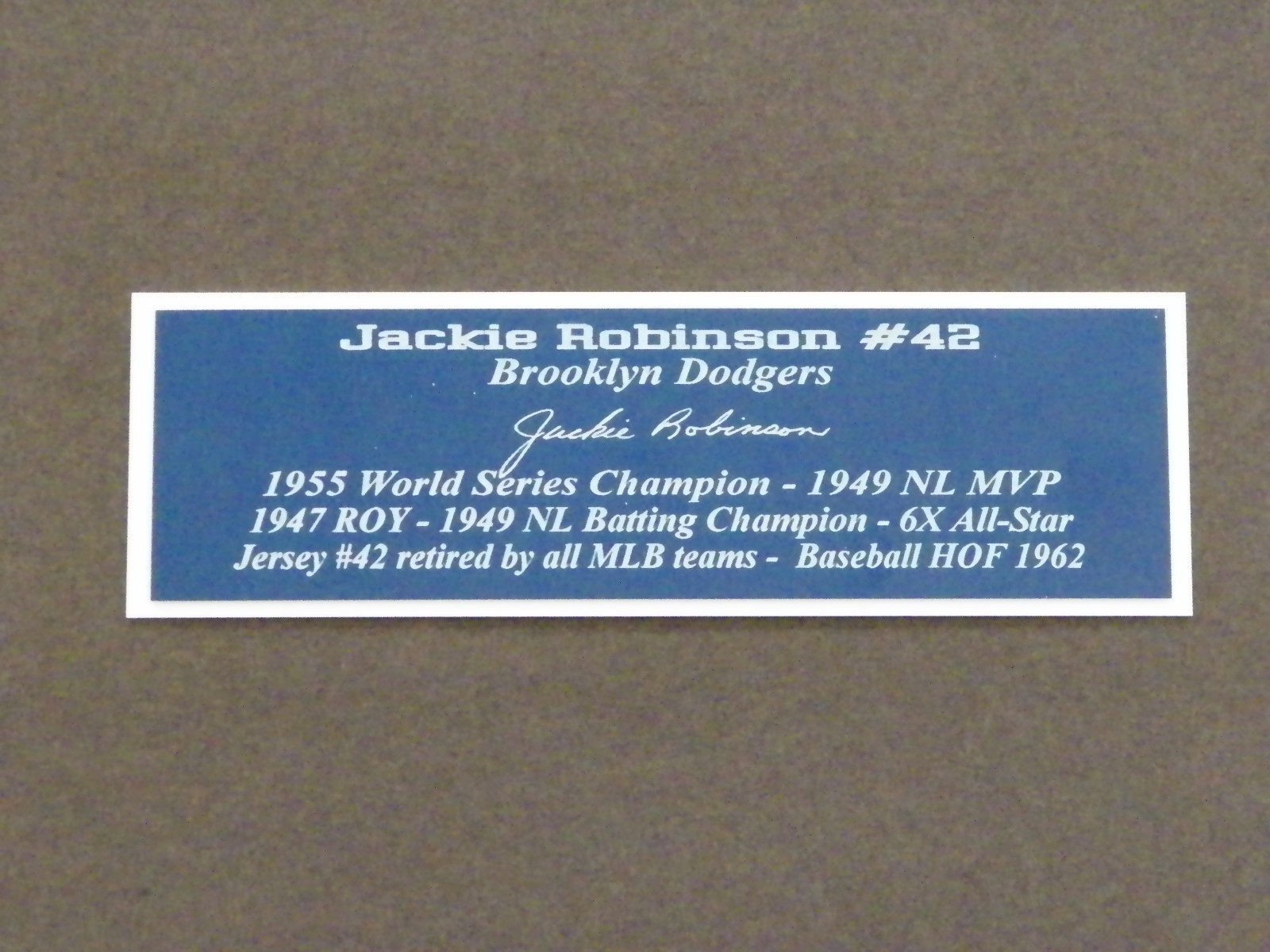 jackie robinson autographed jersey