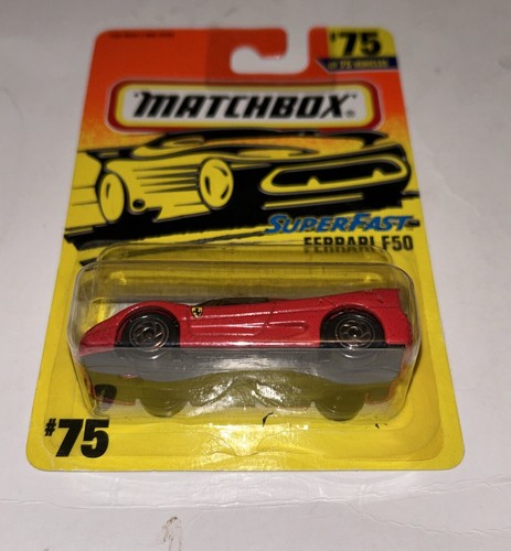 1995 Matchbox Superfast Ferrari F50 #75 NEW Action System Red Diecast - Picture 2 of 7
