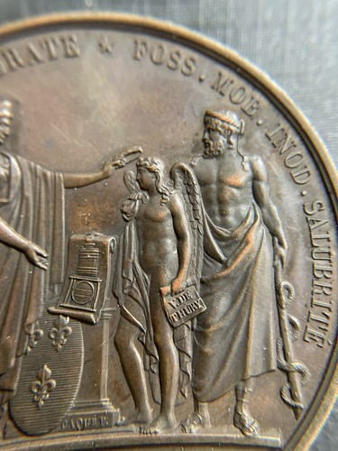 Frankerich Ludovico XVIII 1819 medaglia di bronzo 50,5 mm Francia - Foto 4 di 8