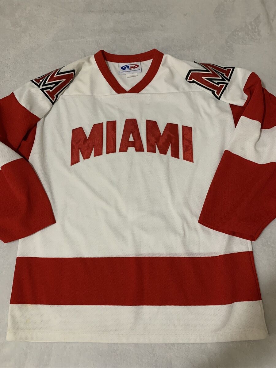 MIAMI REDHAWKS MIAMI OF OHIO ナイロンピステ Miami RedHawks AK Hockey Jersey Youth Size M | eBay