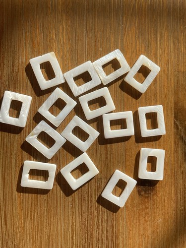 15 Stunning Oblong Ivory Shell Beads For Jewelry Making Supplies Size20mm x 15mm