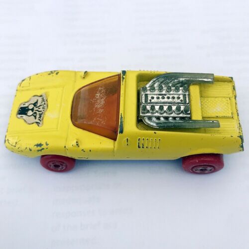 MATCHBOX 1971 MOD ROD SUPERFAST SERIES YELLOW WITH RED WHEELS MADE IN ENGLAND - Picture 3 of 5