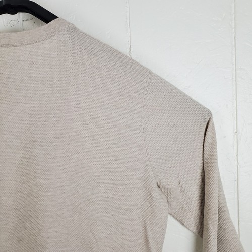Structure Shirt Mens Extra Large Beige Crew Neck Long Sleeve Slim Fit Thermal - Picture 11 of 14