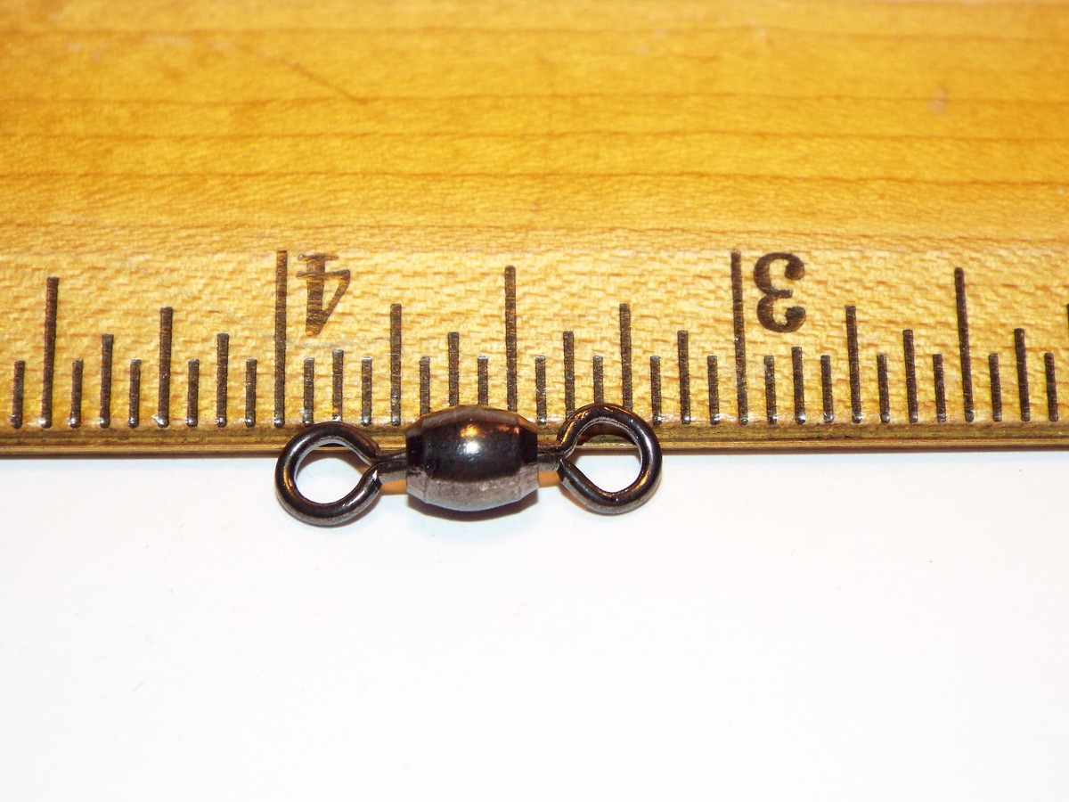 みるく 50 pcs Eagle Claw Size 3 Black Crane Swivel Live Bait Barrel