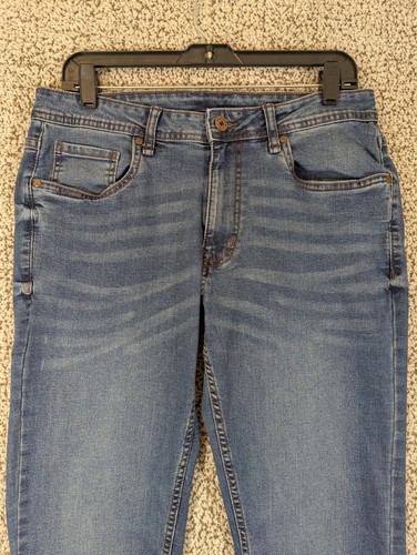 The Perfect Jean NYC Uomo 31x32 (Etichetta 31x34) Blu Slim Fit Denim Elasticizzato - Foto 2 di 9