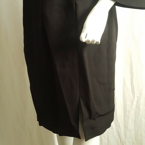 Cooper & Ella Lydia Cocktailkleid tiefer V-Ausschnitt schwarz 3/4-Ärmel Large 235 $ D78 - Bild 7 von 8