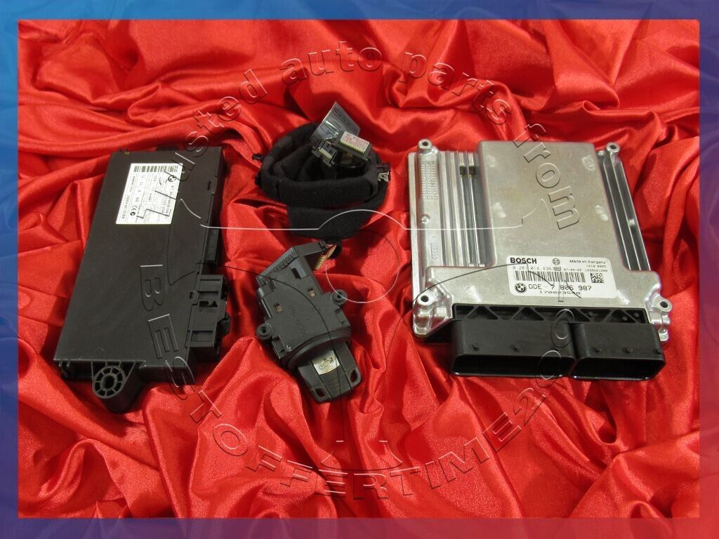 BMW E90 E60 E61 3 5'ies 2.5d M57N2 DIESEL ENGINE ECU DDE CAS3 KEY LOCK  CABLE SET