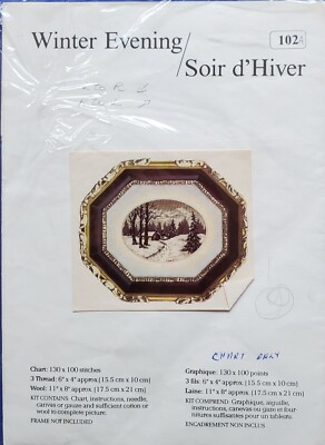 Winter Evening Frame Cross Stitch Pattern Only By Louise Gregoire Originals