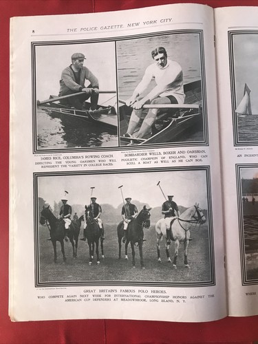 Gazzetta della polizia 13 giugno 1914 Charley White Charley Pearson Joe Borrell - Foto 5 di 12