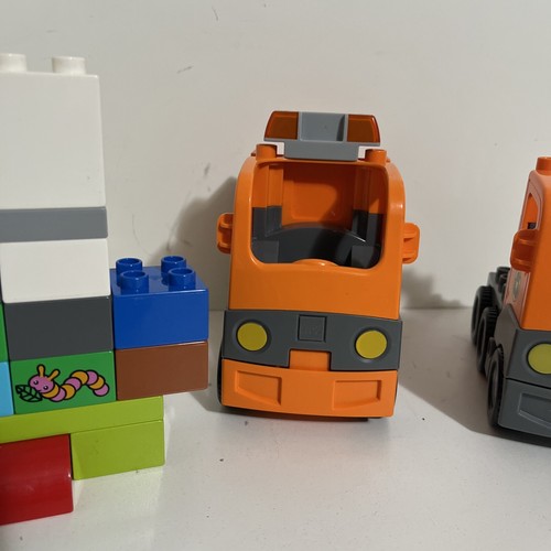 LEGO Duplo Orange Garbage Recycling Truck 5637 plus other truck and bricks - Picture 3 of 16