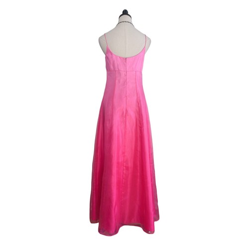 Vtg Betsy Adam Prom Dress Maxi Gown 6 Pink Fairy 90s Y2K Coquette Ombre Split - Picture 2 of 14