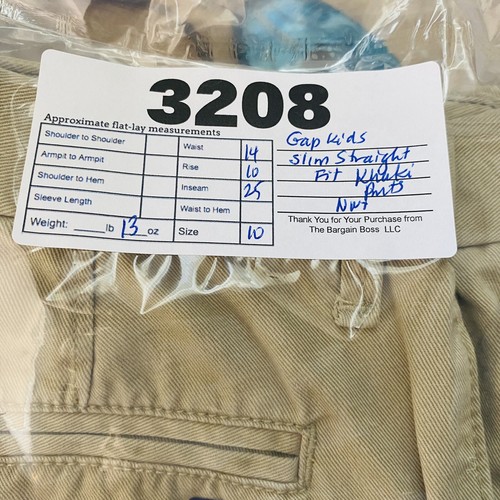 GAP Kids Slim Straight Fit Khaki Pants Boys 10 Tan - Picture 6 of 8