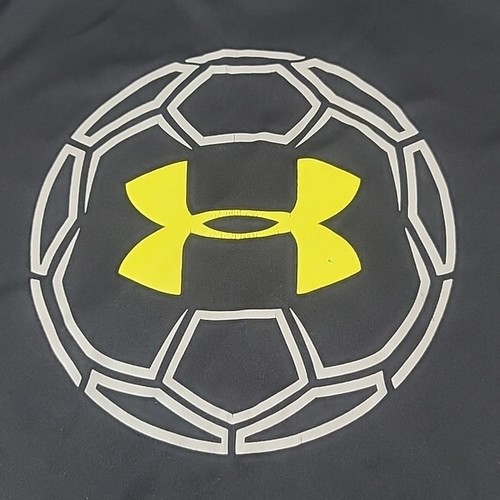 Under Armour Heat Gear "Soccer Ball Decal"  Youth Loose T-shirt Size YLG - Picture 2 of 6