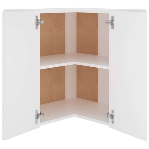 Hanging Corner Cabinet White 57x57x60 cm Engineered Wood vidaXL - Picture 5 of 9